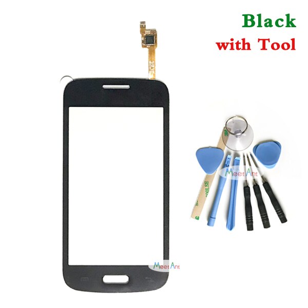 4.3 &quot;Voor Samsung Galaxy Duos Star Advance G350E SM-G350E Touch Screen Digitizer Sensor Outer Glas Lens Panel Zwart Wit: Black With Tool