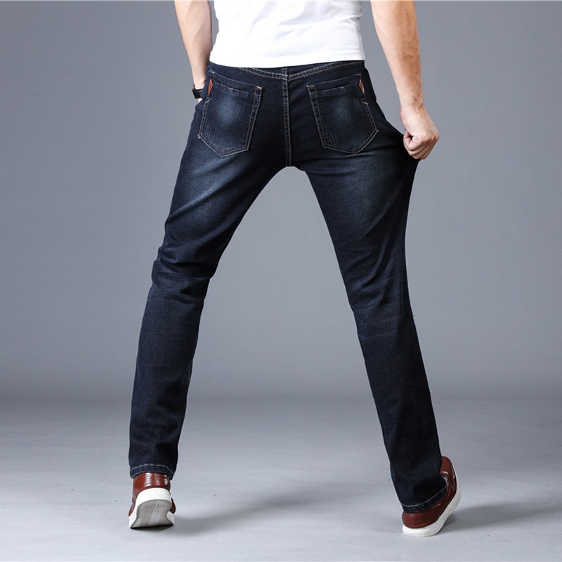 Jeans voor heren dunne zomer casual broek lange slanke elastische lente joggingbroek denim mannelijke streetwear moownuc