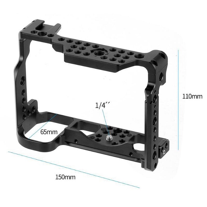 Suporte de fotografia câmera dslr coelho gaiola para nikon z7 z6 série liga alumínio gaiola handheld estabilizador