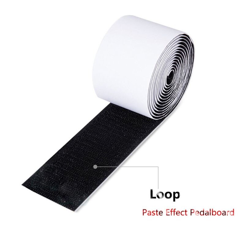 Electric Guitar Effector Pedal Tapes 2m*5cm Guitar Pedalboard Tape Hook + Loop Y4UB