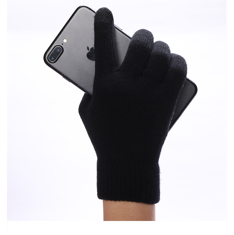 Vinter dejlige handsker kvinder mænd forår og efterår stretch strik vanter 3d print fuld finger guantes kvindelige hæklede handsker