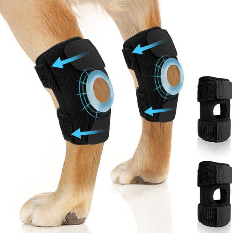 Rodilleras para mascotas, recuperación de lesiones para perros, envoltura para articulaciones de haca, transpirable, recuperación de lesiones, Protector de piernas para perros, soporte, protege la vendaje: L