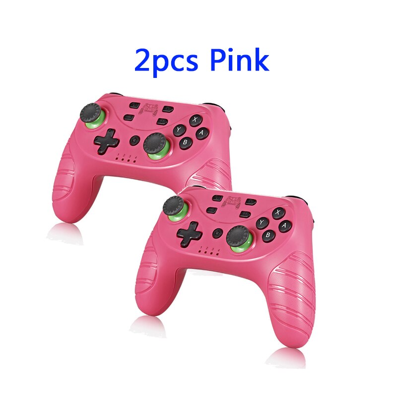 Mando inalámbrico Bluetooth para consola n-Switch Pro Lite, compatible con NS Switch, videojuego, Joystick USB, pc: 2pcs Pink