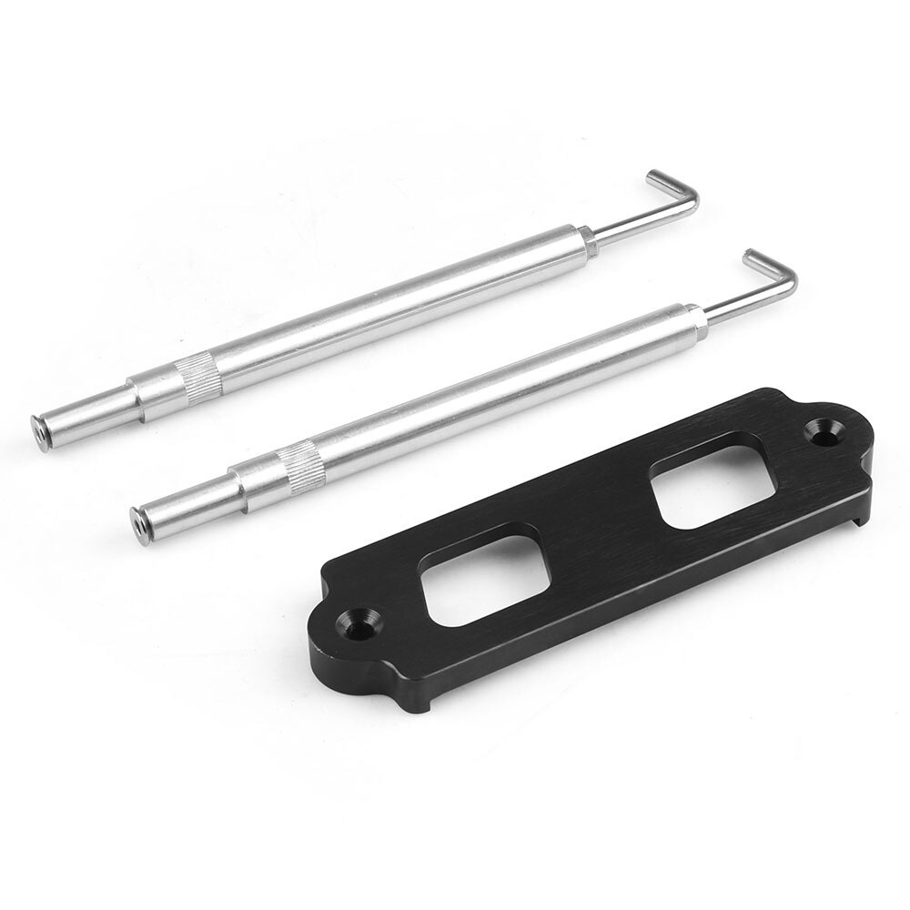 Aluminum Battery Tie Down Kit Hold Down Rod With Stainless Tray Hooks Fit For Acura Integra RSX For Honda Civic / CRX S2000