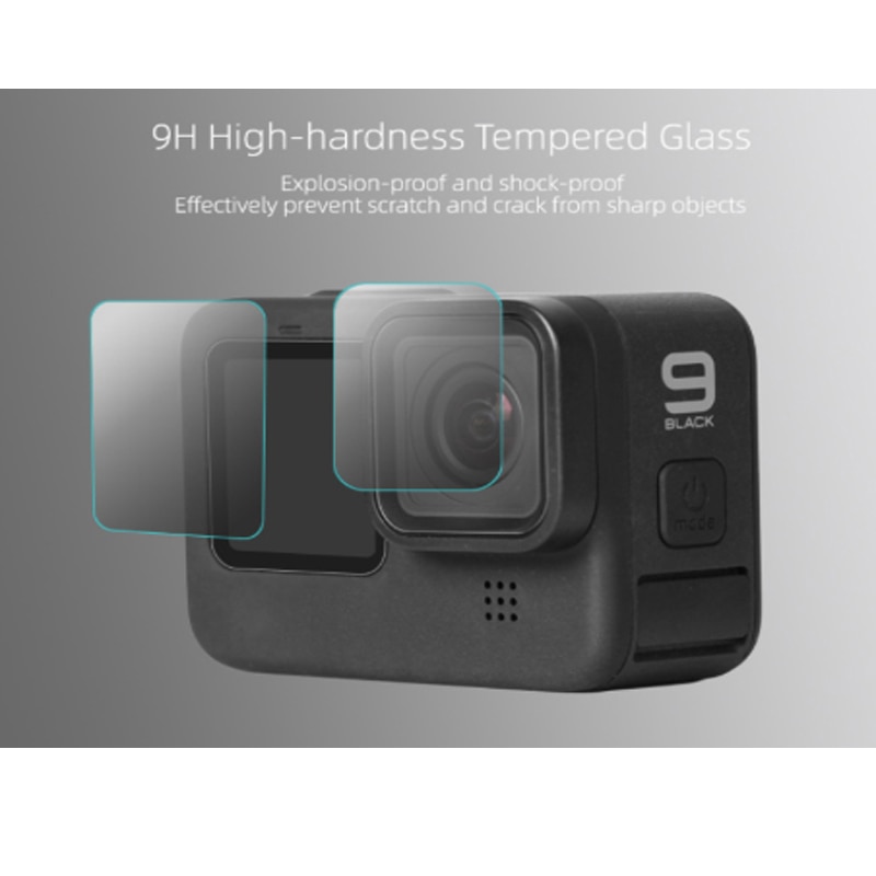 Voor Gopro Hero 9 Gehard Glas Screen Protector Lens Bescherming Beschermende Film Voor Gopro Hero9 Camera Accessoires