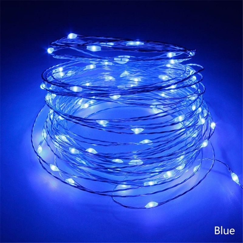 10M 5M USB Operated LED String Lights Fairy bulb for Christmas Xmas Garland Party Wedding Decoration ourdoor Red Green Blue