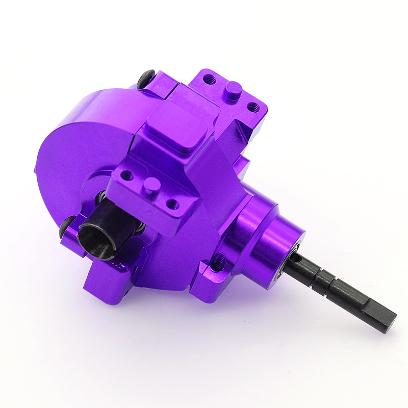 HSP Electric Car Gearbox Differential Gear Box Set 02024 02051 02030 03015 for 1/10 HSP 94111 94123 94106 94107 94108 94170: metal purple rear