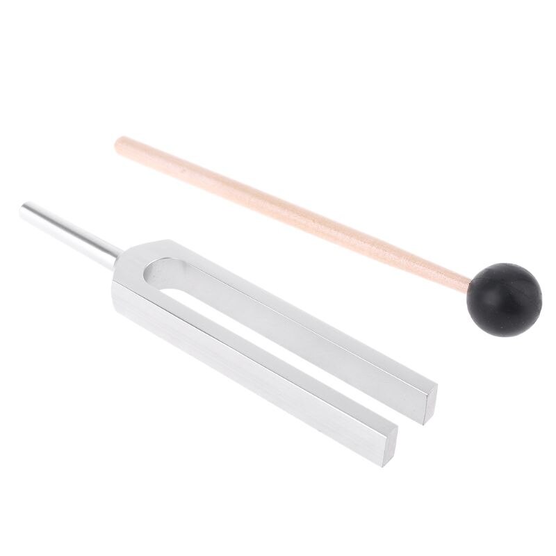 Diapason en alliage d'aluminium 440Hz pour l'expérience physique avec maillet et Bases en bois B85C