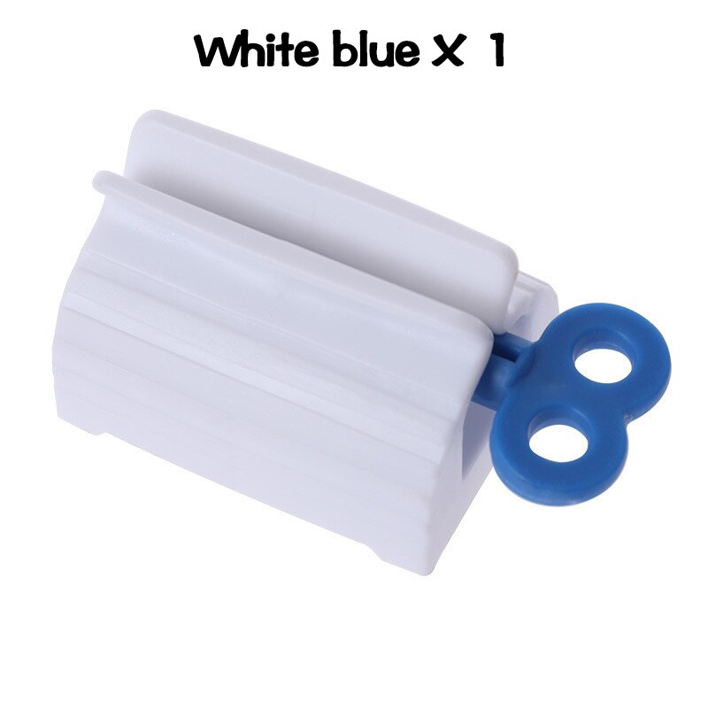 Multifunctional Toothpaste Tube Squeezer Simple Portable Plastic Dispenser Facial Cleanser Hand Cream Squeezer: 1 pcs white blue