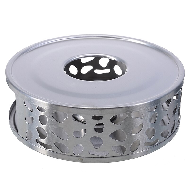 Stainless Steel Tea Warmer Candle Warmer Tea Light Holder Coffee Teapot Trivets Warmer Heating Base Round Durable