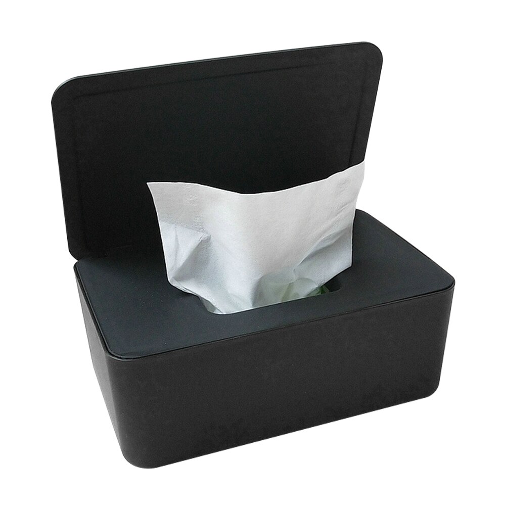 Living Room Holder Desktop With Lid Countertop Dorm Moisture-Keeping Home Office Wipes Dispenser Storage Case Tissues Box Modern: Black