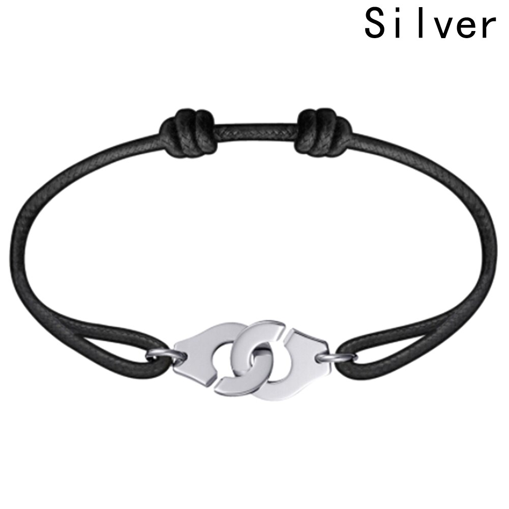 1 Pc France populaire célèbre unisexe Cool bijoux tissé menottes Bracelet pour femmes et hommes corde Bracelet: SV