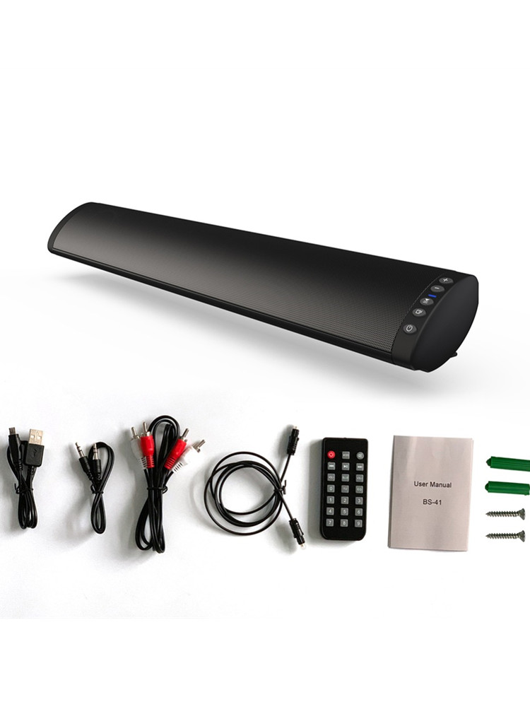 30W Tv Bluetooth Soundbar Bar Home Theater Music Center Hifi Stereo Fm Radio Voor Tv Pc Lange Bar Muur mount Caixa De Som Draadloze: Default Title