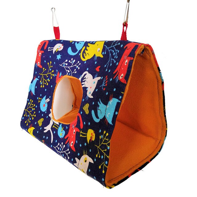 Vogelkooien Rat Knaagdieren Nest Huis Volière Pluche Vogel Opknoping Cave Kooi Papegaai Nest Hangmat Hideaway Slapen Bed Speelgoed Hamster huis: E / S