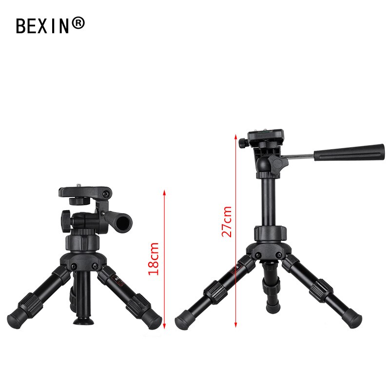 Stativ bexin  ms02 ultra kompakt desktop makro mini stativ kit med telefonklemme til kompakte dslr& #39 ;s videokameraer på desktop mobiltelefon