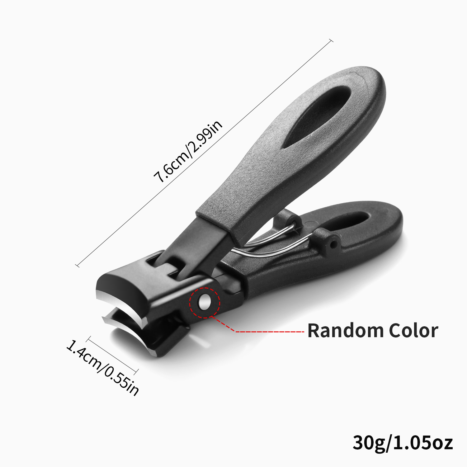 Cortaúñas de apertura de mandíbula grande, cortador de uñas especial duro y grueso, herramientas de manicura de acero inoxidable, cortador de dedos de los pies, antisalpicaduras, 8mm: Rojo