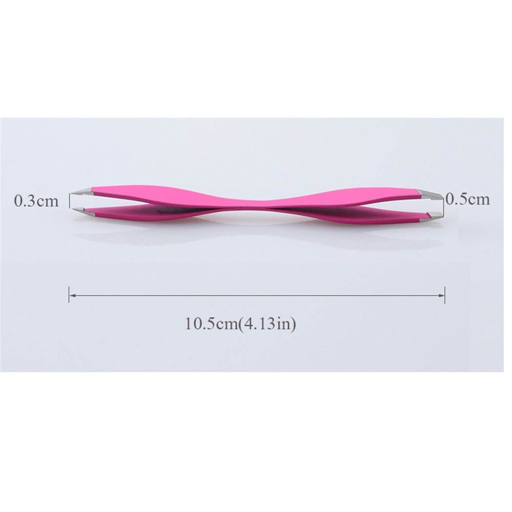 1 ud. Pinzas rosas de doble punta para cejas, pinzas antiestáticas para extensión de pestañas, rizo, herramientas de maquillaje de belleza,