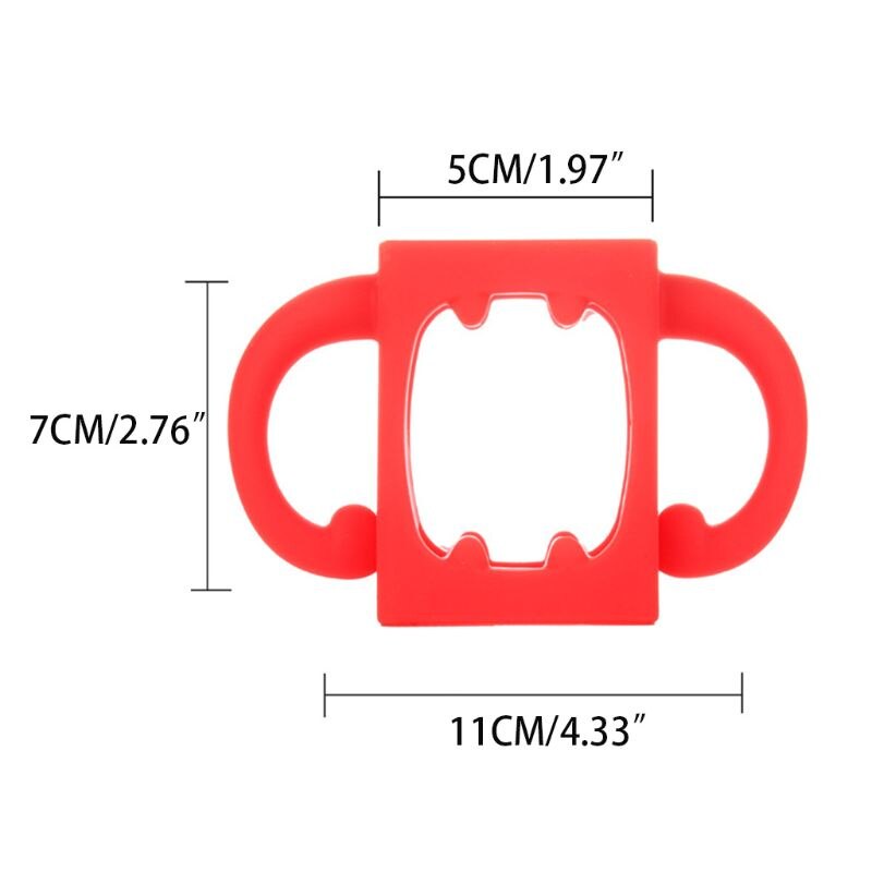 Garrafa de bebê alça universal silicone macio aperto de boca larga multicolorido resistente ao calor garrafas de alimentação acessórios