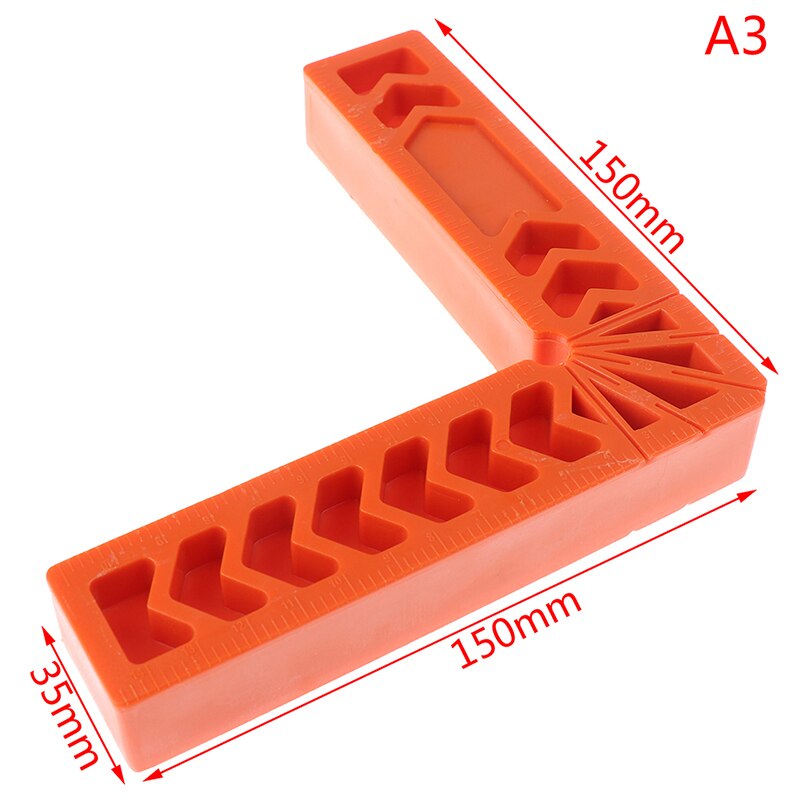 Right Angle 90 Degrees L-Shaped Auxiliary Fixture Woodworking Positioning Ruler: YELLOW