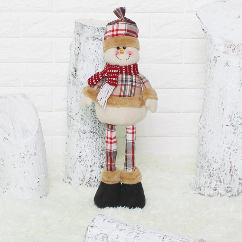 Saizhi jul strækbar julemanden snemand rensdyr teleskopisk dukke dekoration juletræ hængende ornamenter vedhæng