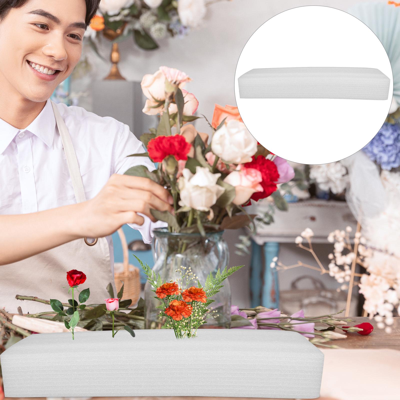 Foam Block Base 50cm White Board for Flower Arrangement Craft Supplies Lightweight Compact Decorative Blocks for Wedding