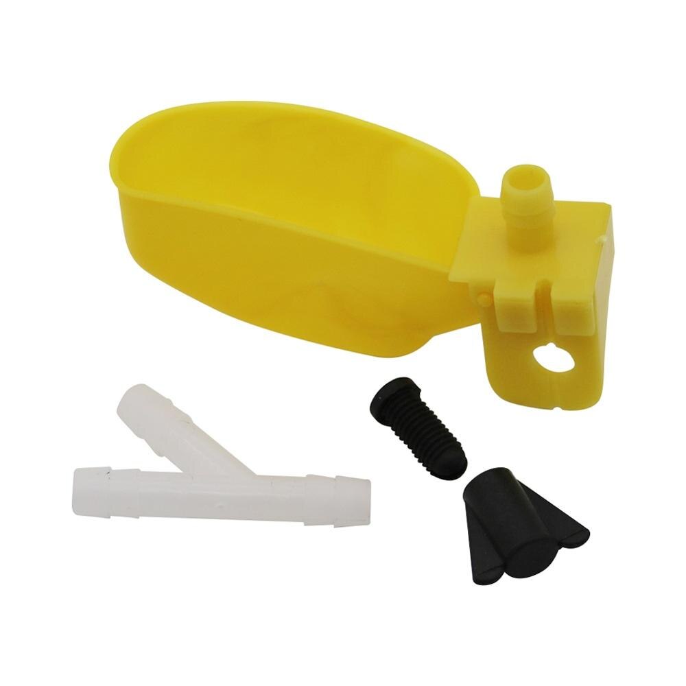 50 stuks Pluimvee Voeden Levert Kwartel Water Drinken Kom Kip Kwartel Duif Vogel Schorsing Drinkfontein: YELLOW