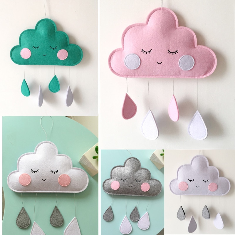 50cm * 28cm Regenbogen Wolken Neugeborenen Baby Schlafzimmer Dekor Hängen Spielzeug freundlicher Krippe Hängen Dekoration freundlicher Spielen Zelt dekoration Zelt