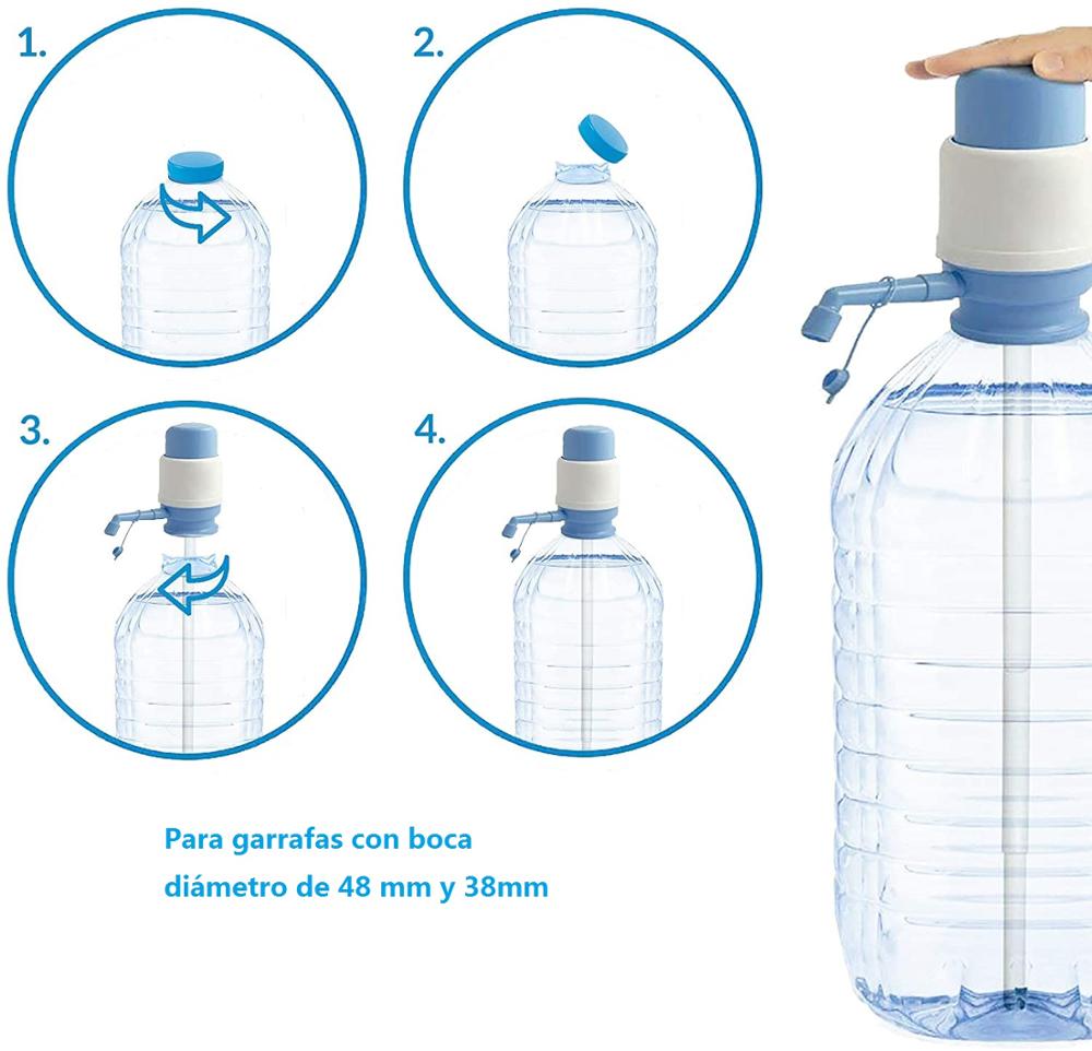 Dispensador de Agua para Garrafas Dosificador Compatible con Botellas de 3 / 6 / 8 / 10 / 12L con Tapón Diámetro 38mm y 48mm
