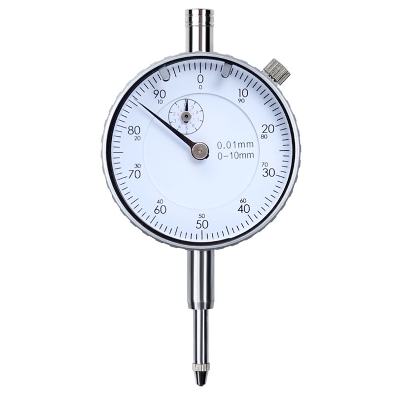 Præcision 0.01mm dial indikator gauge stødsikker dial gauge indikator måle instrument værktøj analog mikrometer: Rød