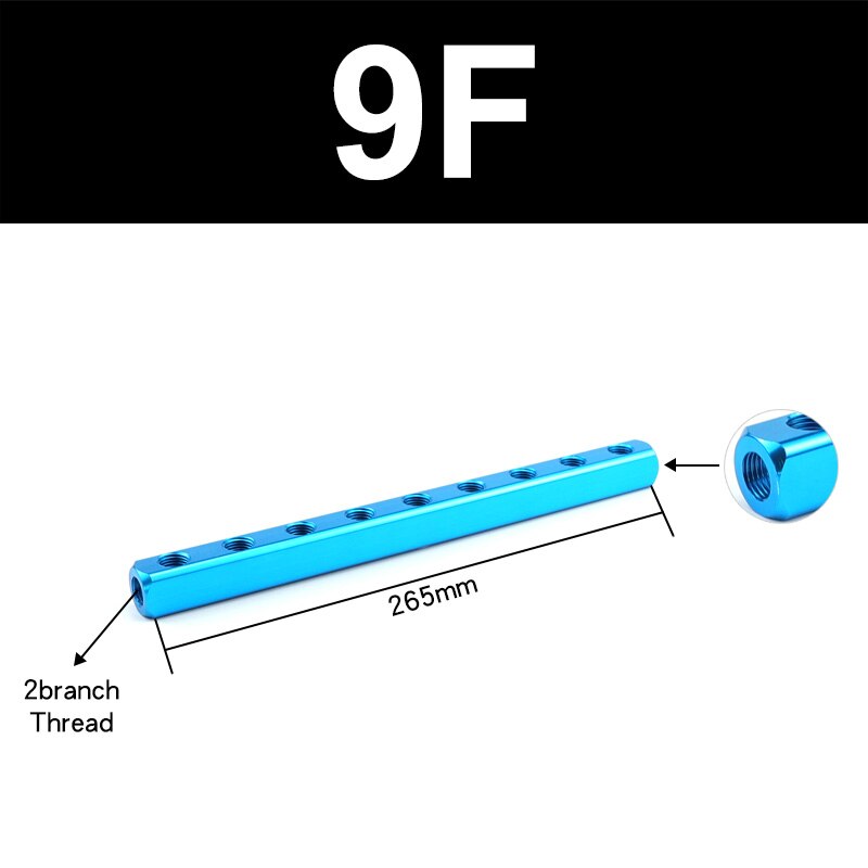 Bus Plaat Bus Bar Al-2345 Pneumatische Connector Bus Uitlaat Distributie Board Air Bron Tak Connector Regeling Multiway: AL-9F