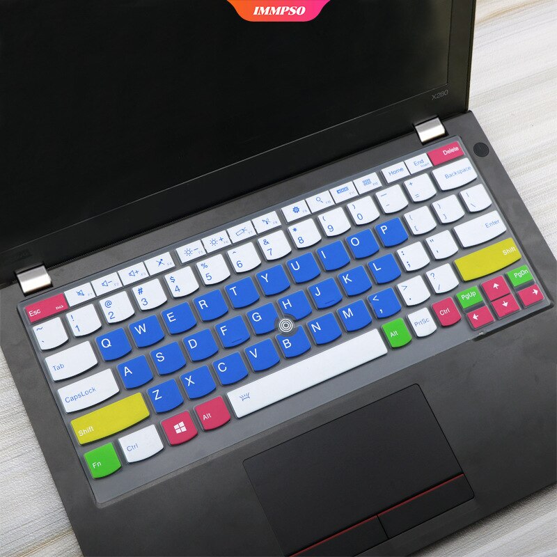 Silicone Laptop Notebook Keyboard Cover Sticker for Lenovo ThinkPad X390 X250 X260 X270 X280 12.5 inch Notebook Protector: Candyblue