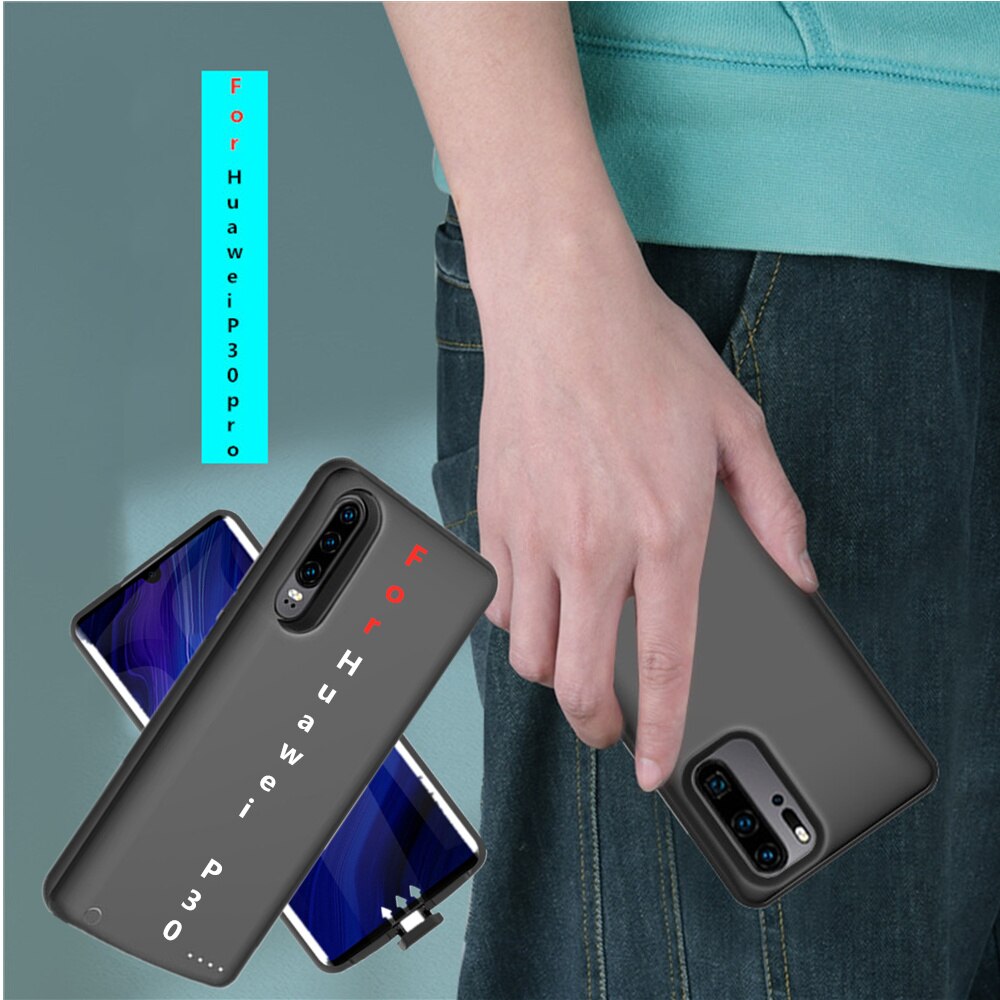 Uitgebreid Telefoon Batterij Power Case Voor Huawei P30 Draagbare Power Bank Case Voor Huawei P30 Pro Backup Batterij Oplader case