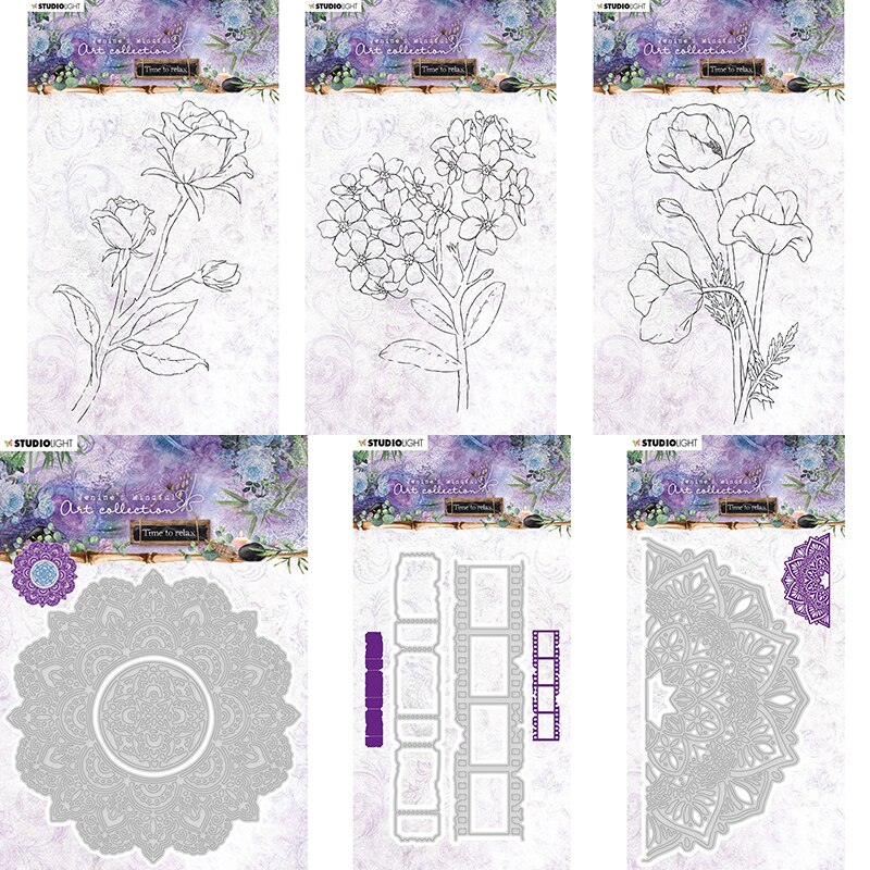 CH Flowers Stencil Metal Cutting Die For Scrapbooking Practice Hands-on DIY Album Card Craft Decoration
