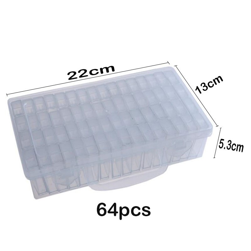Diamentowe hafty diamentowe narzędzie robić malowania pudełko diamentowe przeźroczyste tworzywo sztuczne schowek organizer robić przechowywania biżuterii pudełko 6-64 siatki