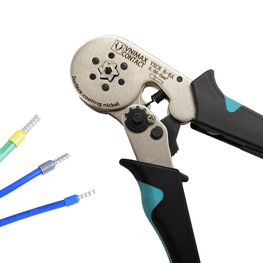 6-6 Tube Terminal Crimping Pliers Crimp Tool Ferrule Crimper Plier for Wire Terminal 0.06~6mm²