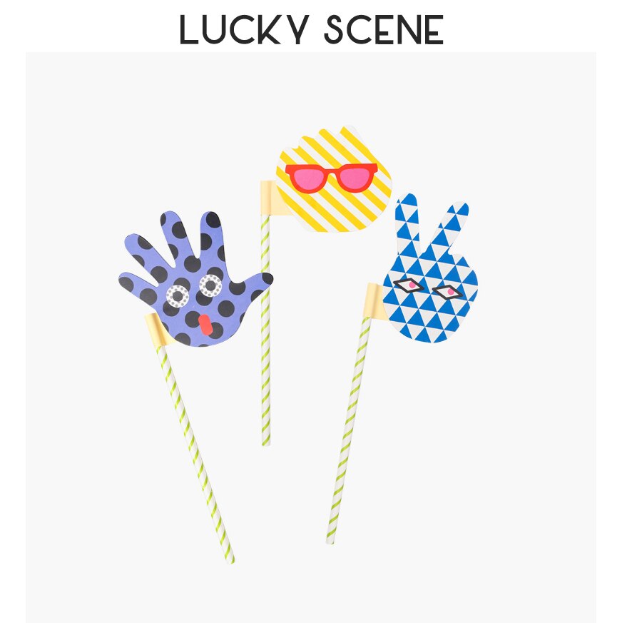 Fun Mask Sets Photo Props Holding Card for Masked Ball, Costume accessories S00719: Cool gesture face