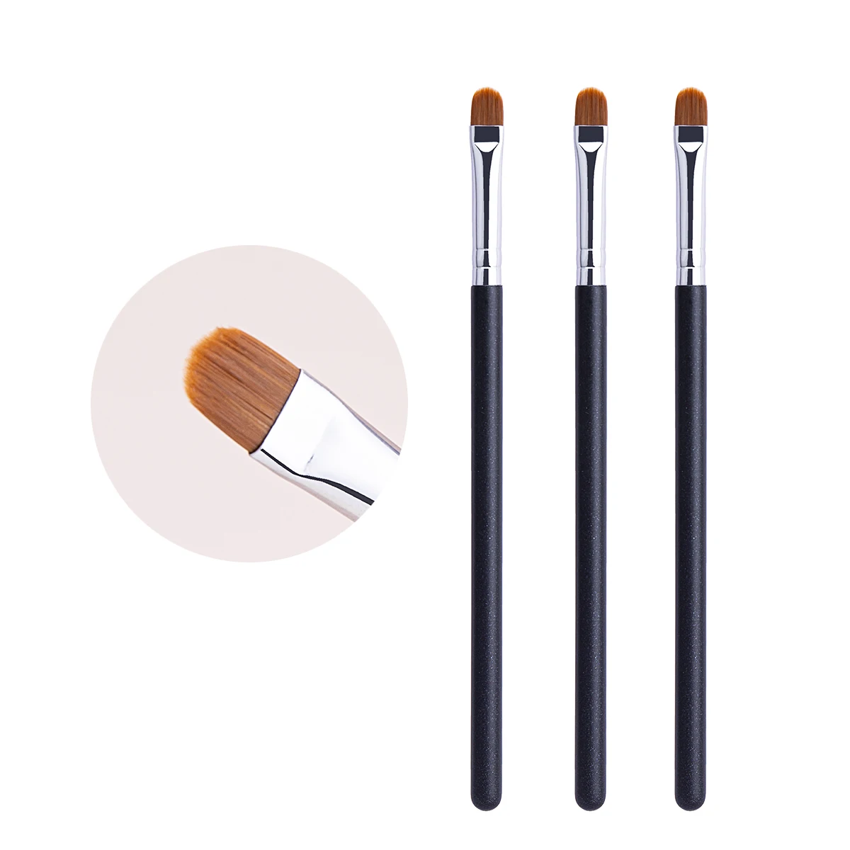 212 cepillo plano para cejas, pinceles de maquillaje para cejas ultrafinos, delineador plano, delineador de ojos fino, herramienta de cepillo de belleza para contorno de cejas: Plata