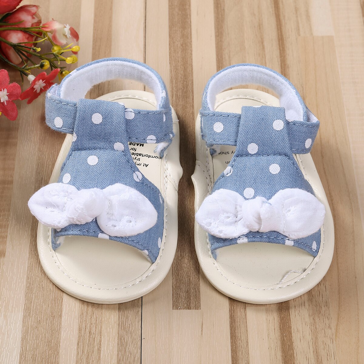 Baby Girls Summer Sandals Newborn Infant Bowknot Soft Sole Shoes Casual Cotton Toddler Shoes Fit For 0-18M