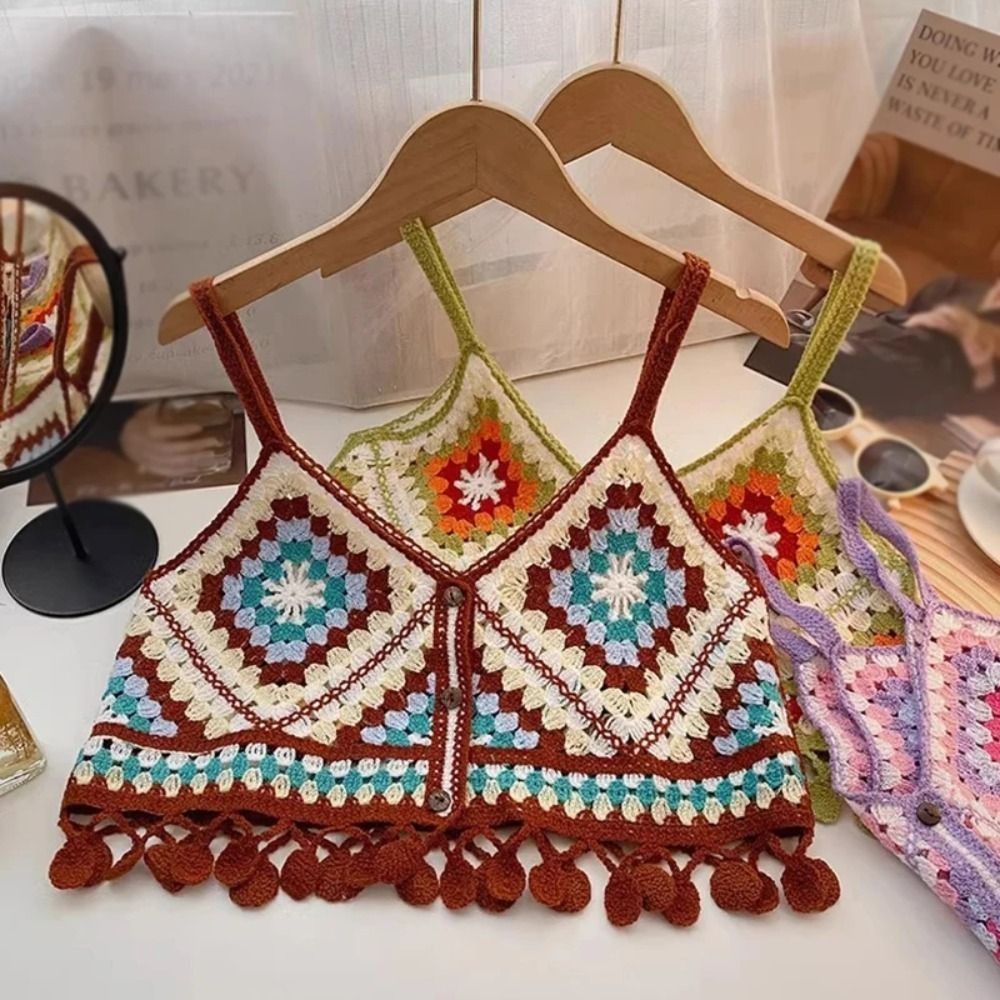 Randigt broderat blommigt linne tofs strandkläder bohemisk stil linne koreansk stil fransk stil stickat bikini linne klubb