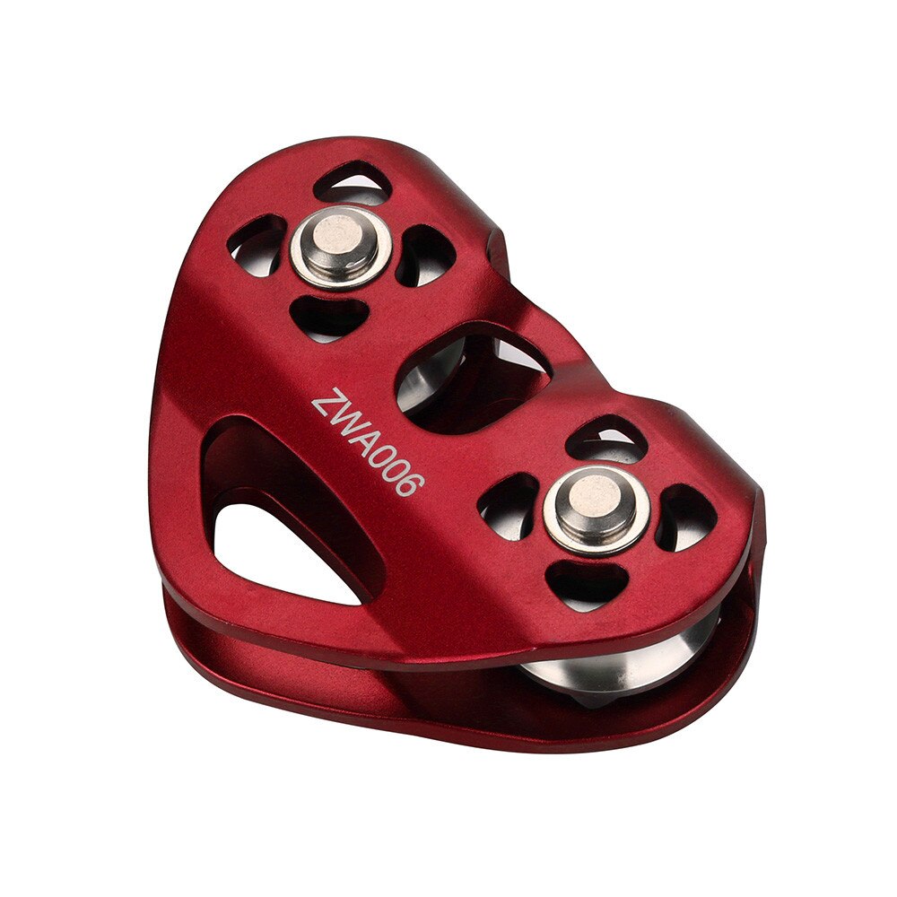 Zip Line Trolley Pulley Outdoor Rock Climbing Rescue Dual Pulley Stainless Steel Sheaves 5600lbs / 25KN