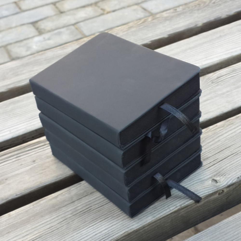 A5/ A6 Black Blank Notebook Notepad ,DIY Blank Black Paper Sketch Book