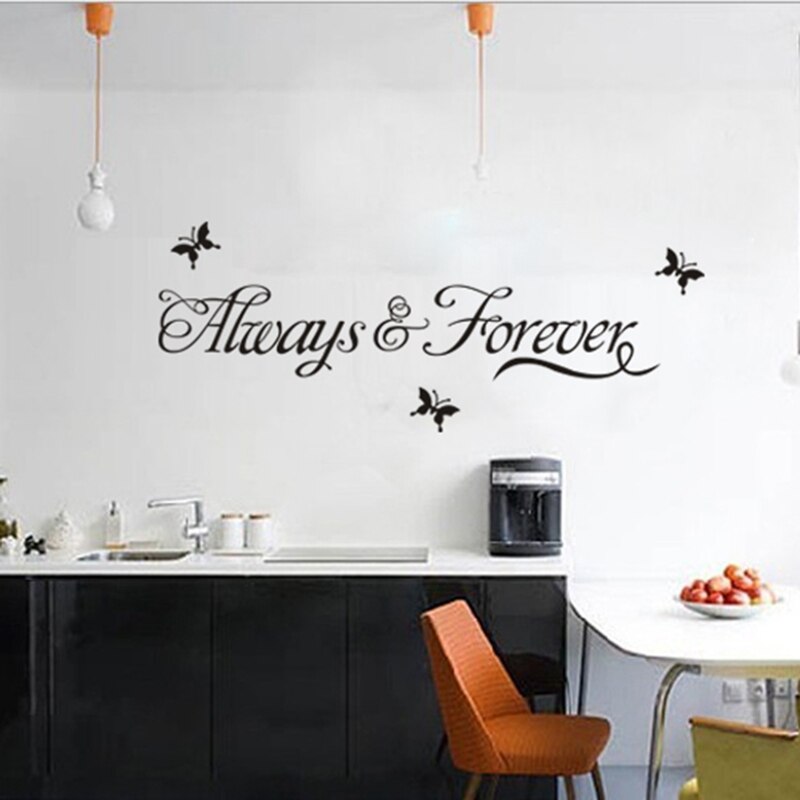 Romantic Love Always Forever INS Wall Stickers For House Bedroom Living Room Decoration Wall Decals Decor Wallsticker Mural
