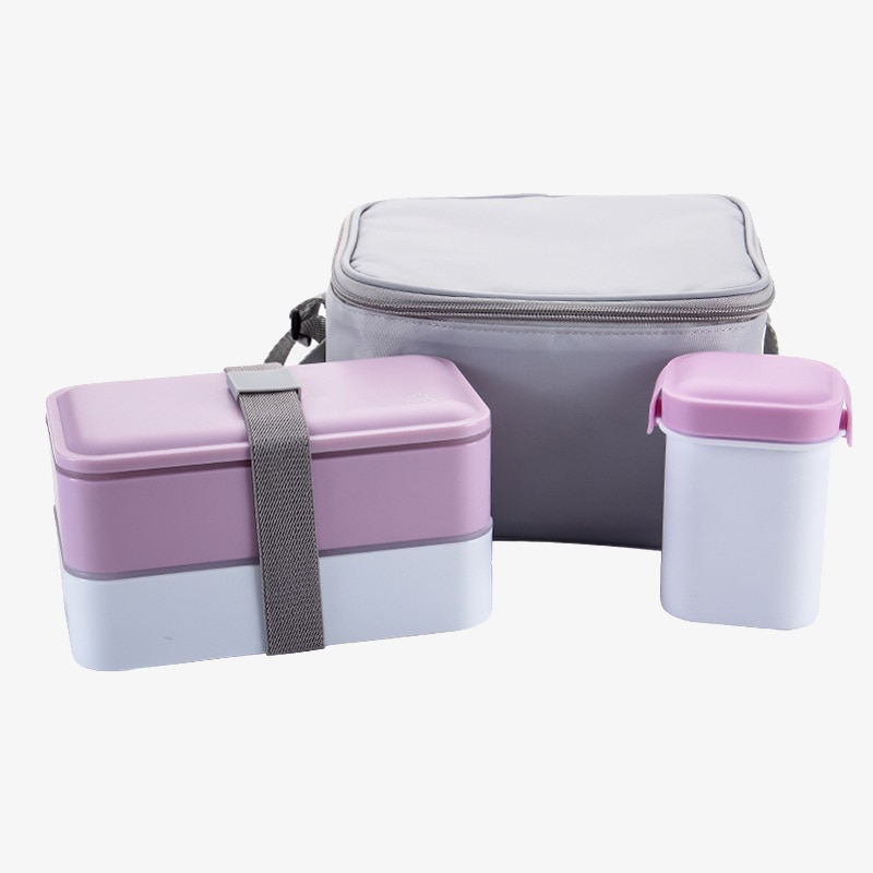 bento box set Japanese Style Lunch Box With Soup Mug Double Sealed Insulated Portable Food storage container Microwavable