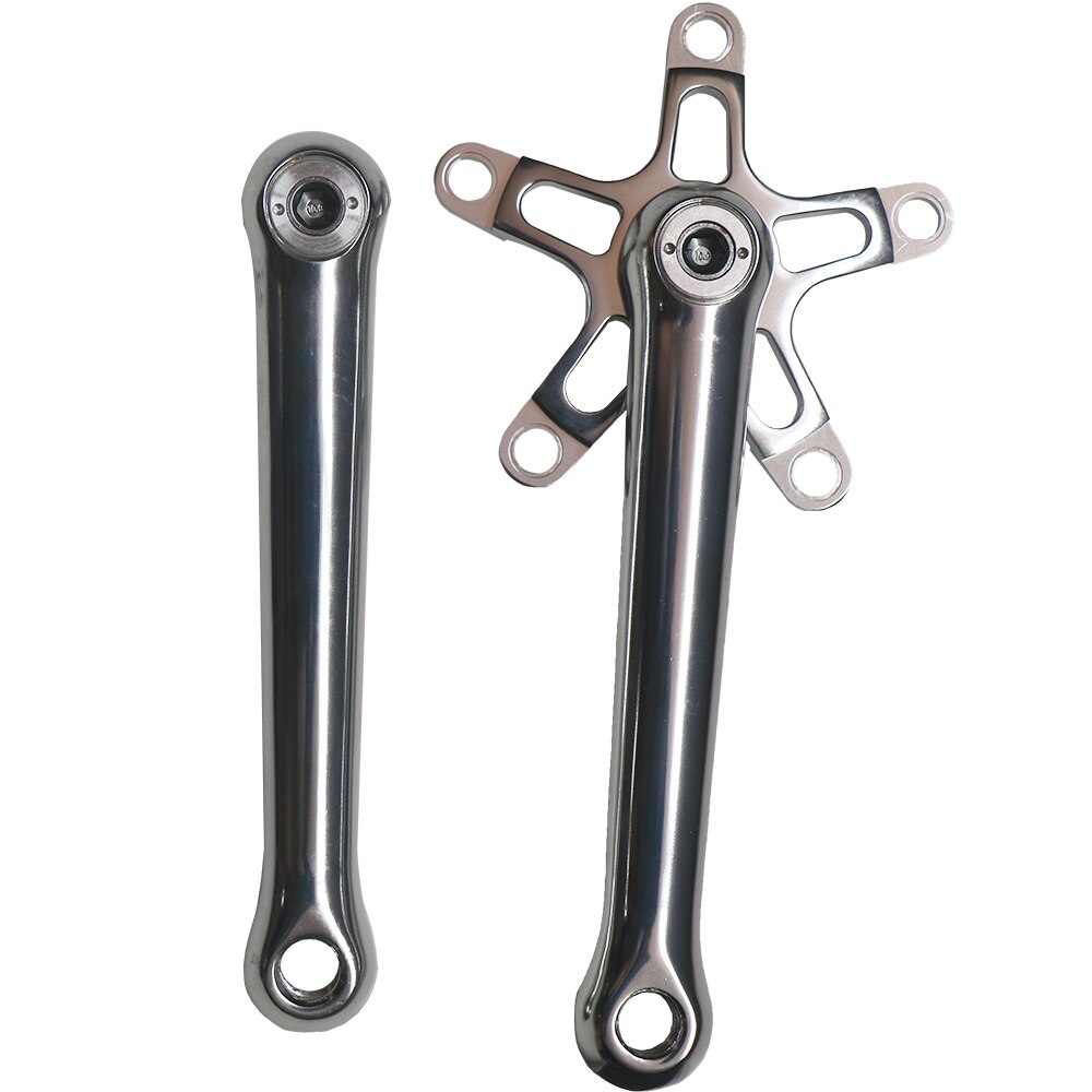 110mm 110BCD 130BCD 130mm 170mm bicicleta plegable manivela conjunto por carretera bicicleta brompton 47T 53T 56T 58T 60T engranaje: 110mm BCD silver