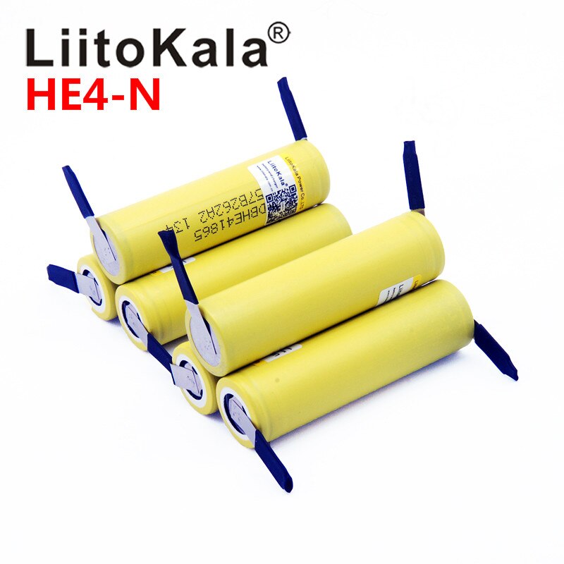 Liitokala 100% Originele 18650 He4 3.6V Batterij 2500 Mah 20A 35A Hoge Afvoer HE4 18650 Batterij Power Tools + diy Nikkel