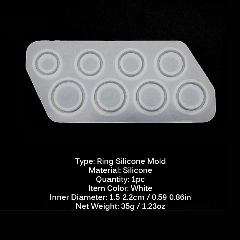 Flade ringe skimmel samling håndlavede diy smykker gør ring silikone skimmel krystal epoxy forme