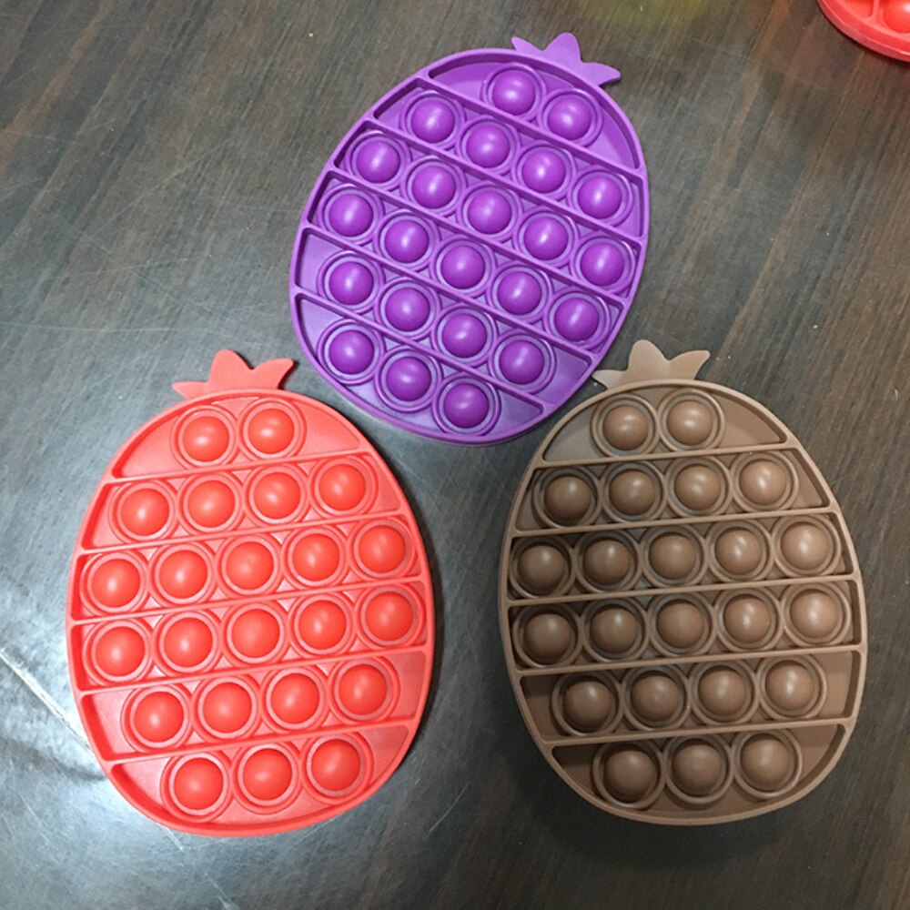 Fruit Silicone Bubbles Sensory Soft Autism Anti-stress Toys Early Education Puzzle Relieve Stress Squeeze Toy