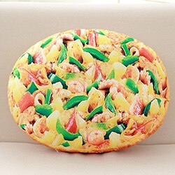 Almohadas largas de mantequilla y pan, hilo para carne, sésamo, Pizza, bistec, almohada de felpa para comida, cojín simulado para decoración de aperitivos, respaldo: 50cm Pizza