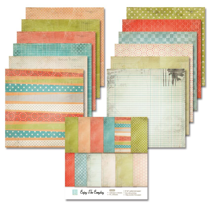 DIY Enjoy the enterday Scrapbooking paper pack of 24sheets handmade craft paper craft Background pad