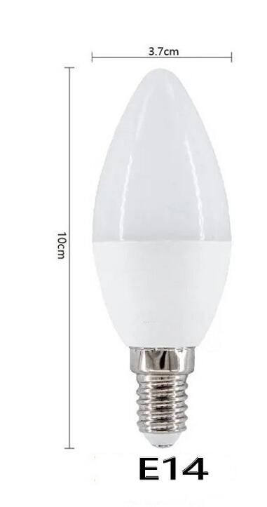10Pcs E27 E14 Led Kaars Lamp Ac 220V Led Licht Kroonluchter Lamp Kaars Lamp 7W 9W lamp Decoratie Licht Warm/Wit Energiebesparing: E14 Tip / 7W  Warm white